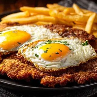 MILANESA DE TERNERA A CABALLO