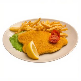 Cotoletta Impanata Con Patate E Insalata