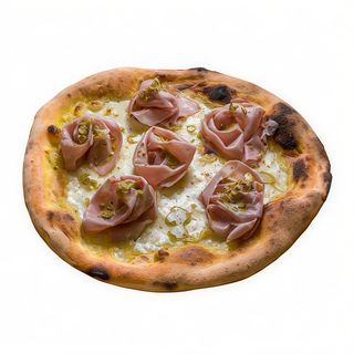 Pizza Mortadella Con Burrata E Pistacchio 30 Cm.
