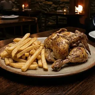 Pollo pequeño al horno.