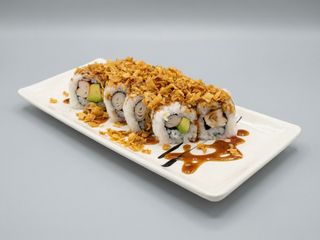 Uramaki carne cangrejo y cebolla frita (8Pzs)