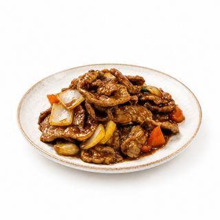 75. Ternera con salsa Sechuan