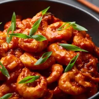 Langostinos Manchurian al ajo