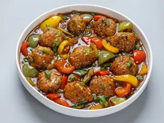 Manchurian con verduras
