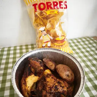 1/2 POLLO+ PATATA AL HORNO + TORRES CLASICAS +2 BEBIDAS