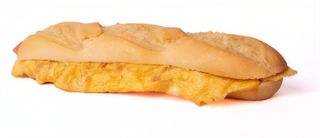 Bocadillo caliente de tortilla francesa mini