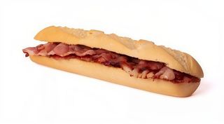 Bocadillo caliente de bacon grande