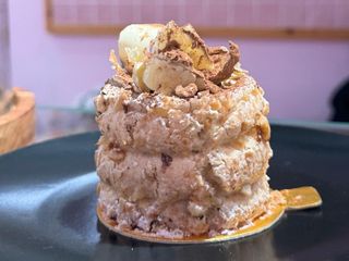 Pastel de almendra chocolate