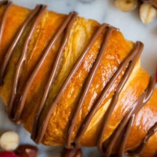 Croissant de chocolate casero
