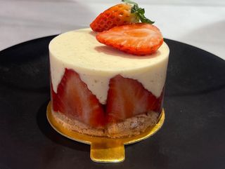 Pastel de fresa casero