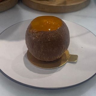 Pastel coco mango casero