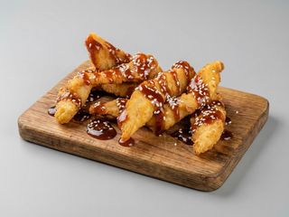  pechuga crujientes con teryaki y sesamo