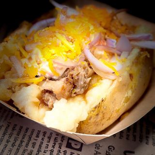 JACKED POTATO: 3 Toppings + 2 Salsas