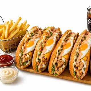 Bocadillo más huevo