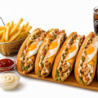Bocadillo más huevo