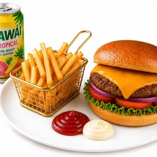 Hamburguesa de ternera completa