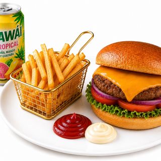 Hamburguesa de ternera completa