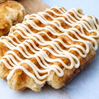 Gofre y chocolate blanco