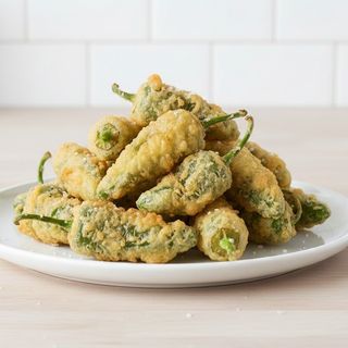 Pimientos de padrón en tempura