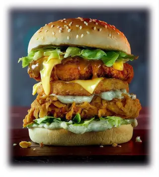Chicken stacker zinga burger