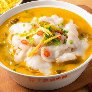 Caldo dorada de panga 金汤酸菜巴沙鱼