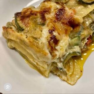 Lasaña vegetal blanca