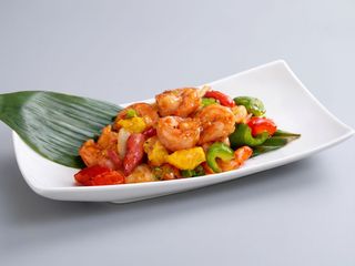 Langostinos caramelizados de Hong Kong
