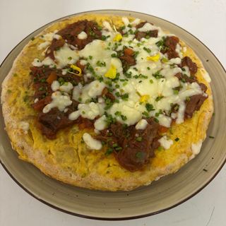 Tortilla de patata al momento a la milanesa