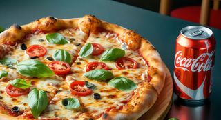 Menú pizza margarita (33 cm.)