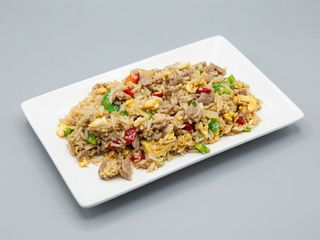 Arroz frito con ternera