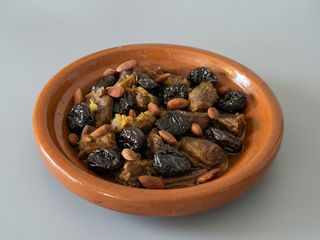 Tajín de ternera con ciruela