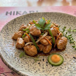 Pollo con salsa ostra