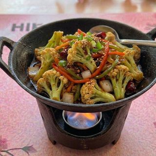 Coliflor picante al wok