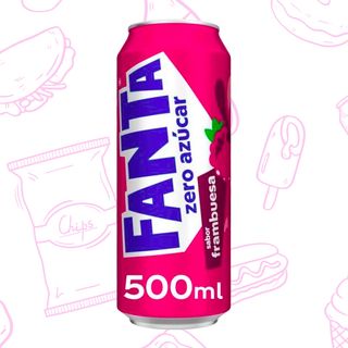 Fanta zero frambuesa Lata 500ml