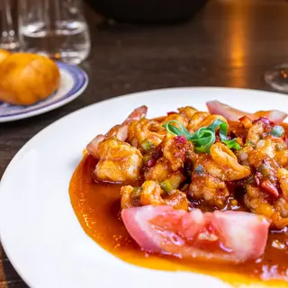 Singapore chili prawns