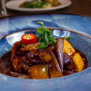 Cazuela de tofu y berenjenas
