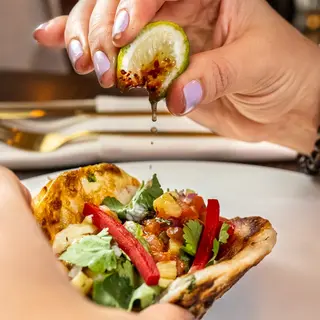 Taco de scalion pancake