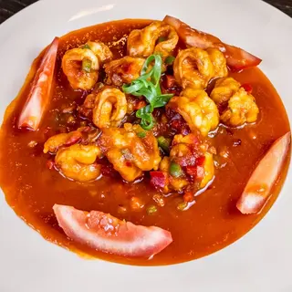 Langostinos al curry