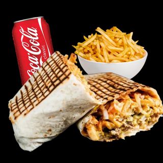 Menu taco kebab de pollo