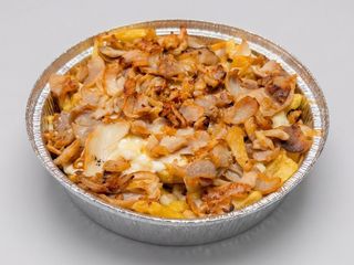 Salchipapa con carne XXL