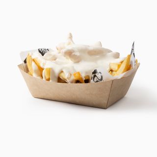 Patatas Fritas Con Salsa De Queso