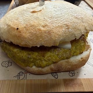 HAMBURGUESA POLLO CURRY
