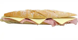 Bocadillo de jamón York y queso
