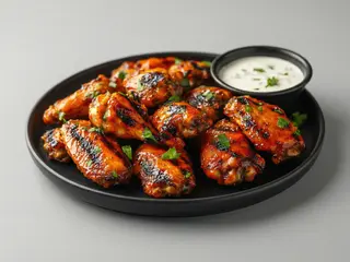 Tapa de alitas de pollo fritas (6 uds.)