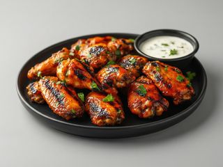 Tapa de alitas de pollo fritas (6 uds.)