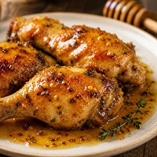 Pollo a la mostaza y miel