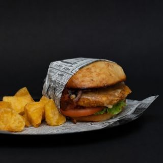 Menú hamburguesa de pollo crispy