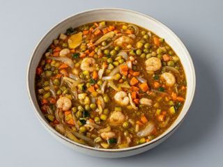 Cu-bak con gambas al curry