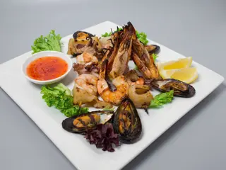 Mariscos a la plancha