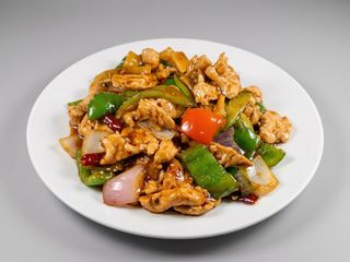 Pollo con salsa picante